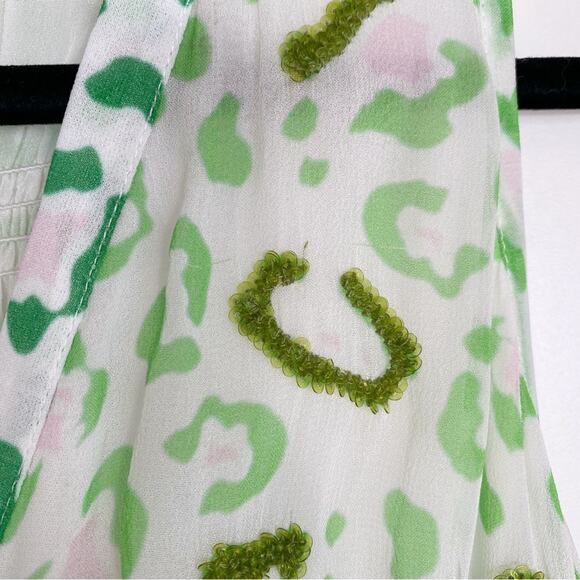 ROCOCO SAND Rainbow Leopard Sequin Button Down Sleeveless Maxi Dress - Picture 7 of 10